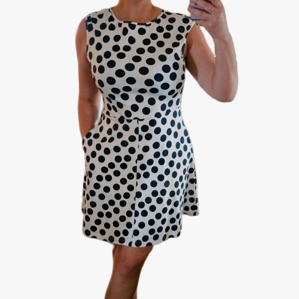 New York & Company M polka dot dress